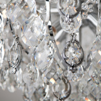 Купить Каскадная люстра Eurosvet 10080/12 хром/прозрачный хрусталь Strotskis