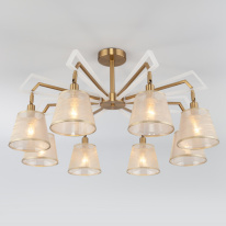 Фото Люстра на штанге Eurosvet 60082/8 золотая бронза