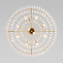 Каскадная люстра Eurosvet 10130/10 золото/прозрачный хрусталь Strotskis в интернет магазине Гет Лайт