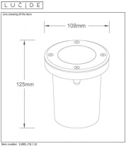 Цена на Тротуарный светильник LUCIDE 11801/01/12