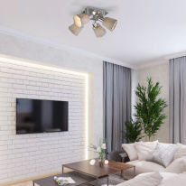 Накладная люстра Eurosvet 20087/4 хром/серый в интернет магазине Гет Лайт