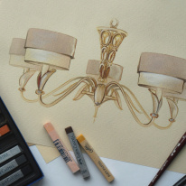 Купить с доставкой по Москве и России Подвесная люстра Maytoni H311-05-G