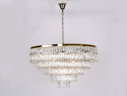 Каскадная люстра Newport 10129+17/C gold Фото Каскадная люстра Newport 10129+17/C gold