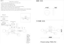 Купить Люстра на штанге Crystal Lux FIDEL PL6 BLACK