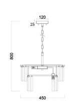 Купить с доставкой по Москве и России Подвесная люстра Freya FR11001PL-08G