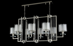 Подвесная люстра Crystal Lux NICOLAS SP8 L1000 NICKEL/WHITE Купить Подвесная люстра Crystal Lux NICOLAS SP8 L1000 NICKEL/WHITE