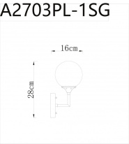 Купить Бра ARTE Lamp A2703AP-1SG