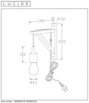 Бра LUCIDE 08208/01/30 Цена на Бра LUCIDE 08208/01/30