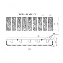 Бра iLamp W4688-58 MBK+CR Купить Бра iLamp W4688-58 MBK+CR