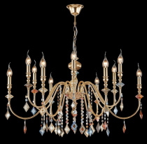 Купить Подвесная люстра Crystal Lux MERCEDES SP6+6 GOLD/COLOR