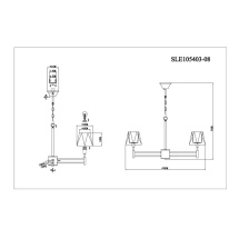 Купить с доставкой по Москве и России Подвесная люстра Evoluce SLE105403-08