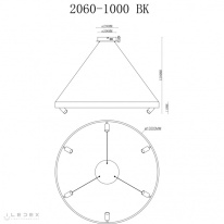 Купить Подвесная люстра iLedex 2060-D1000 BK
