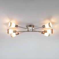 Цена на Накладная люстра Eurosvet 30132/6 сатин-никель