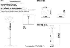 Купить Торшер Crystal Lux ARMANDO PT1 GOLD
