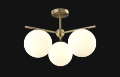 Люстра на штанге Crystal Lux FELIZ SP-PL3 BRONZE/WHITE в интернет магазине Гет Лайт