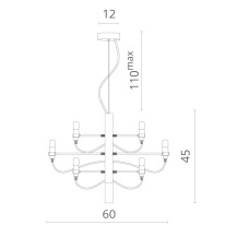 Подвесная люстра Divinare 8030/02 LM-18 Купить Подвесная люстра Divinare 8030/02 LM-18