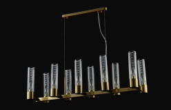 Купить Подвесная люстра Crystal Lux OTONO SP10 L980 BRASS/TRANSPARENTE