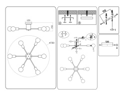 Люстра на штанге Ambrella Light TR80402 в интернет магазине Гет Лайт