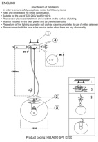 Подвесной светильник Crystal Lux HELADO SP1 D200 GOLD в интернет магазине Гет Лайт