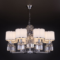 Купить Подвесная люстра Eurosvet 10099/8 хром/прозрачный хрусталь Strotskis (новый абажур)