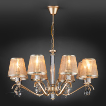 Цена на Подвесная люстра Eurosvet 60103/8 перламутровое золото