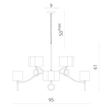 Подвесная люстра Divinare 4069/02 LM-8 в интернет магазине Гет Лайт