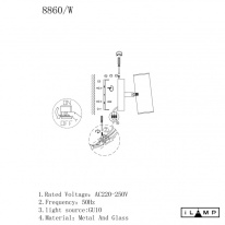Купить Спот iLamp 8860W BR-BK