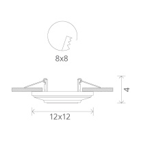 Купить Встраиваемый светильник ARTE Lamp A5307PL-1WH
