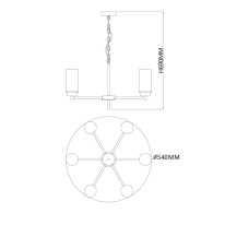 Купить с доставкой по Москве и России Подвесная люстра Escada 2119/6S Chrome