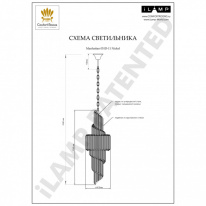Каскадная люстра iLamp 051D-11 NIC в интернет магазине Гет Лайт