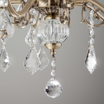 Цена на Подвесная люстра Eurosvet 3281/5 античная бронза/прозрачный хрусталь Strotskis