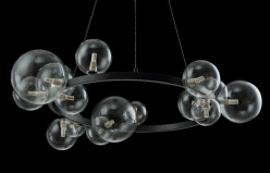 Купить Подвесной светильник Crystal Lux AGATA SP15 BLACK/TRANSPARENTE