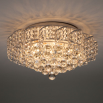 Цена на Накладная люстра Eurosvet 16017/9 белый с серебром Strotskis