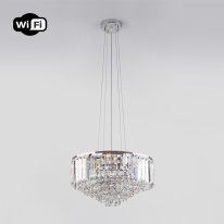 Фото Каскадная люстра Eurosvet 10121/5 хром/прозрачный хрусталь Strotskis Smart (10105/5)