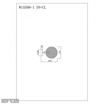 Бра iLamp W15598-1 SN+CL Купить Бра iLamp W15598-1 SN+CL