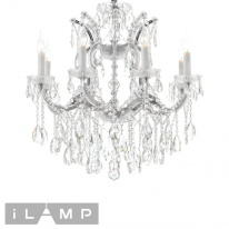 Подвесная люстра iLamp 6071-8 CR+CL Фото Подвесная люстра iLamp 6071-8 CR+CL