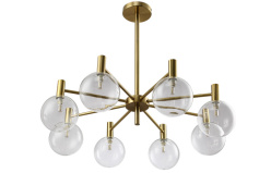 Фото Люстра на штанге Crystal Lux ANDRES SP8 BRONZE/TRANSPARENTE