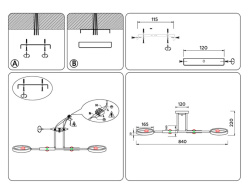 Купить с доставкой по Москве и России Люстра на штанге Ambrella Light TR8248