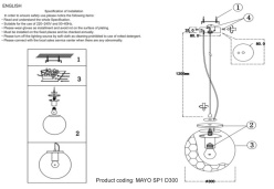 Купить Подвесной светильник Crystal Lux MAYO SP1 D300 GOLD/AMBER