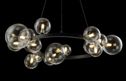 Цена на Подвесной светильник Crystal Lux AGATA SP15 BLACK/TRANSPARENTE