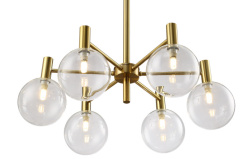 Цена на Люстра на штанге Crystal Lux ANDRES SP6 BRONZE/TRANSPARENTE