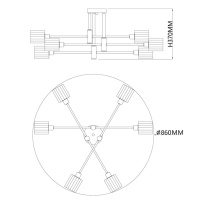 Люстра на штанге Escada 1140/6P Купить с доставкой по Москве и России Люстра на штанге Escada 1140/6P