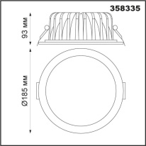Купить Встраиваемый светильник Novotech 358335
