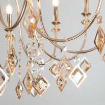 Купить Подвесная люстра Eurosvet 10120/12 золото/тонированный хрусталь Strotskis Smart (10110