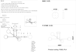 Купить Люстра на штанге Crystal Lux FIDEL PL4 BLACK