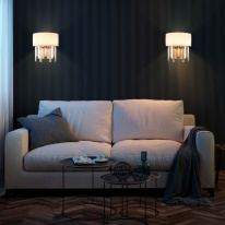 Купить Бра Eurosvet 10122/2 хром/прозрачный хрусталь Strotskis (10106/2)