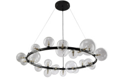 Фото Подвесной светильник Crystal Lux AGATA SP24 BLACK/TRANSPARENTE