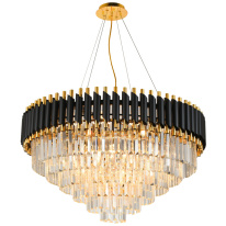 Каскадная люстра Natali Kovaltseva DARIAN 76017/12C GOLD BLACK Фото Каскадная люстра Natali Kovaltseva DARIAN 76017/12C GOLD BLACK