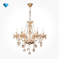 Фото Подвесная люстра Eurosvet 10052/6 золото/тонированный хрусталь Strotskis