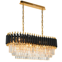 Фото Каскадная люстра Natali Kovaltseva DARIAN 76017/8C GOLD BLACK